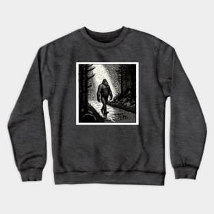 Bigfoot Out For a Winter Stroll Crewneck Sweatshirt